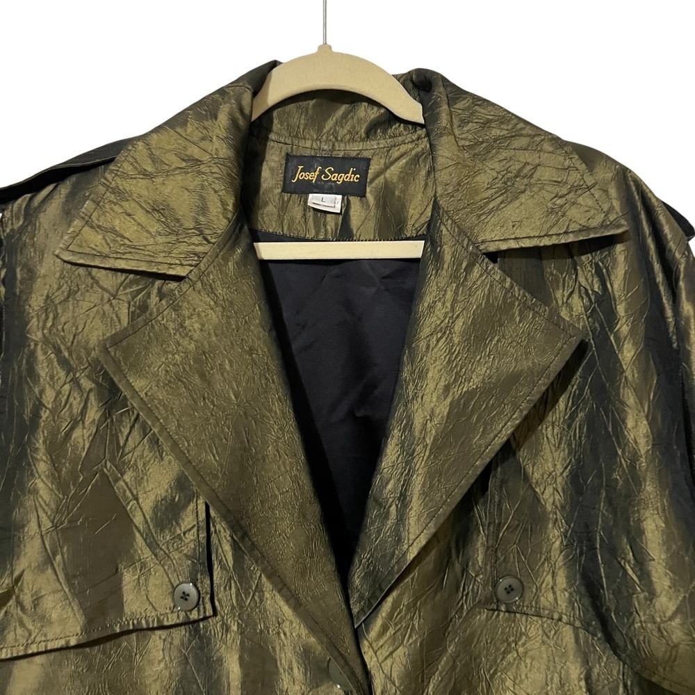 Vintage Josef Sagdic Jacket Size Large Trench Coat - Picture 5 of 12